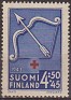 Finland 1943 Coat Of Arms 4,50 + 45 MK Blue Scott B57